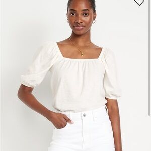 Old Navy Square Neck Puff Sleeve Top